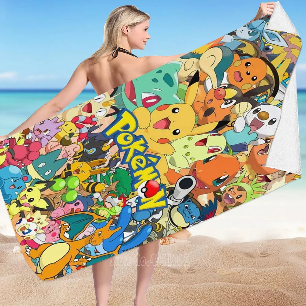 子供のためのポケモンピカチュウタオル,ビーチウェア,ミニライトニング