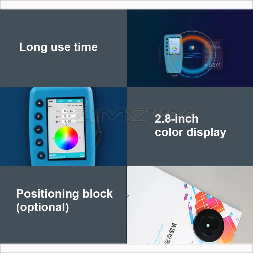 Portable Colorimeter 4/8mm Digital Precise LAB Color Tester Difference Meter TFT Display WR10 Series
