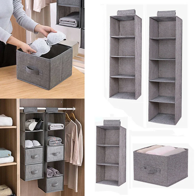 Wardrobe hanging storage bag Interlayer drawer type Clothes hangers holder Portable organizer Hanging closet organizer hanging storage organizer hanging storage bag