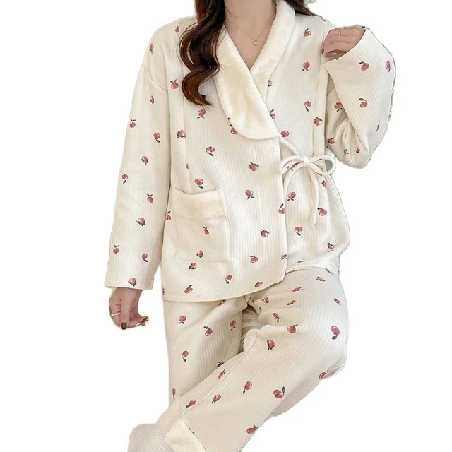 100% Cotton Postpartum Women Clothes Set Breastfeeding Sleepwear Maternity  Pajamas Set Camison Lactancia Hospital Nursing