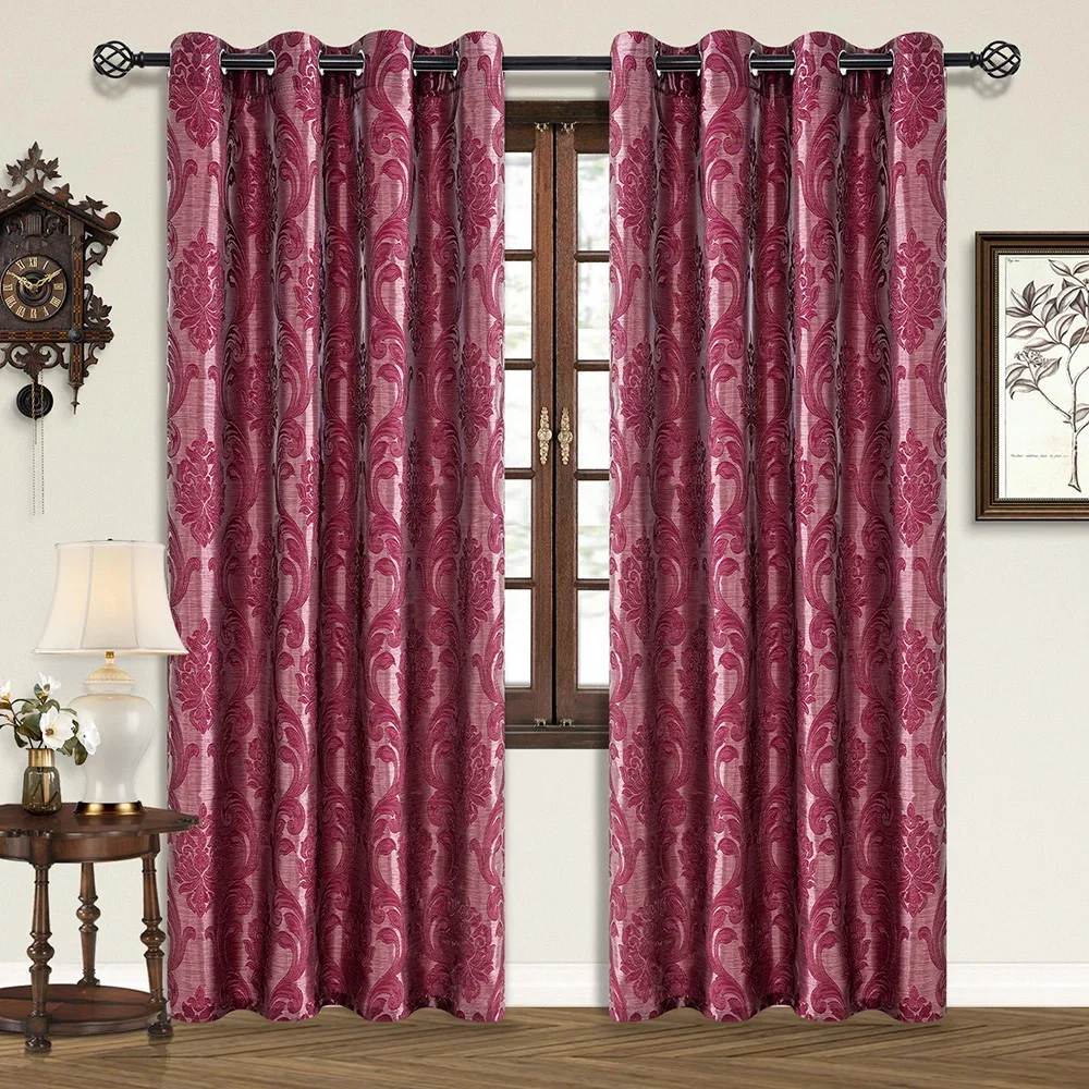 Blackout Curtains Blackout Blinds Window Curtains Decor Curtains Light Filtering Curtains Thermal Insulation Curtain Brown Jacquard Curtains For Living Room Polyester Window Curtain Panel Luxury Semi Blackout Bedroom Curtains Blinds