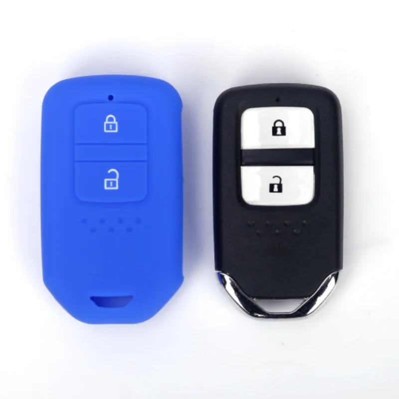2 Button Silicone Rubber Car Key Cover Case Holder for Honda Vezel City
