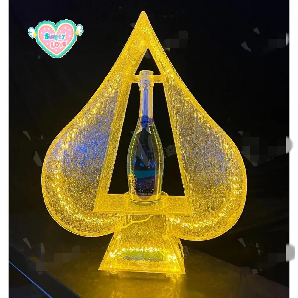 

Светящаяся панель Ace of Spade VIP бутылки презентор светодиодный перезаряжаемый цветной мигающий Armand de Brignac шампанское дисплей Glorifier