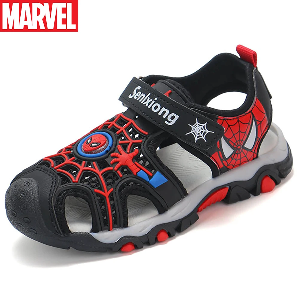 Sandal for girl Marvel Children's Fashion Cartoon Sandals For Summer Boys Cute Spider-man Print Casual Beach Shoes Kids Soft Bottom Sport Sandal children's shoes for sale