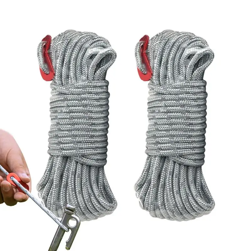 

Tent Rope 4mm High Strength Survival Cord With Buckle Adjustable Tarp Rope Durable Utility Rope For Camping Survival Utility