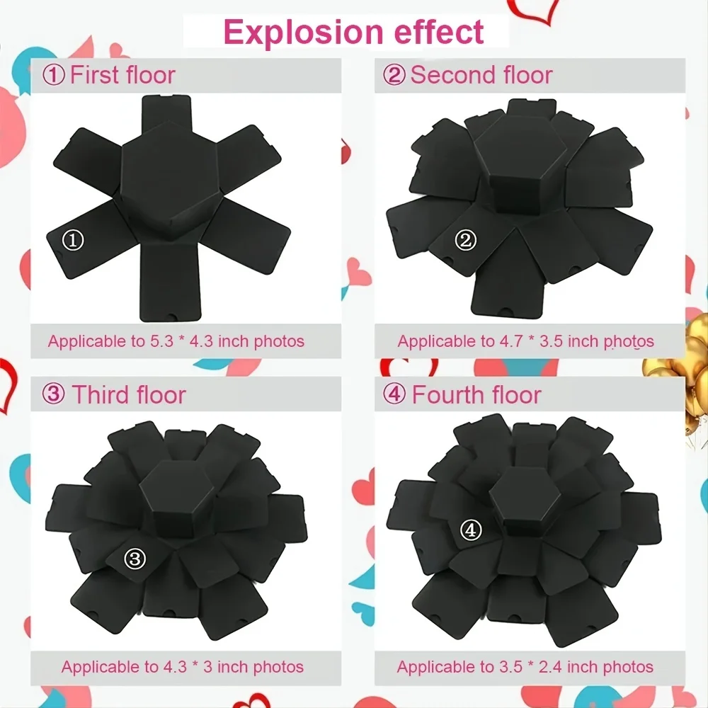 Explosion gift box set DIY photo album for couples mother's day wedding anniversary