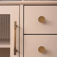 มือจับตู้สีบรอนซ์โบราณ มือจับประตูตู้เสื้อผ้าสไตล์เรโทร แบบรูเดียว มือจับลิ้นชัก วัสดุโลหะผสมสังกะสี อุปกรณ์จับสำหรับเก็บของ อุปกรณ์ฮาร์ดแวร์เฟอร์นิเจอร์ครัว 2