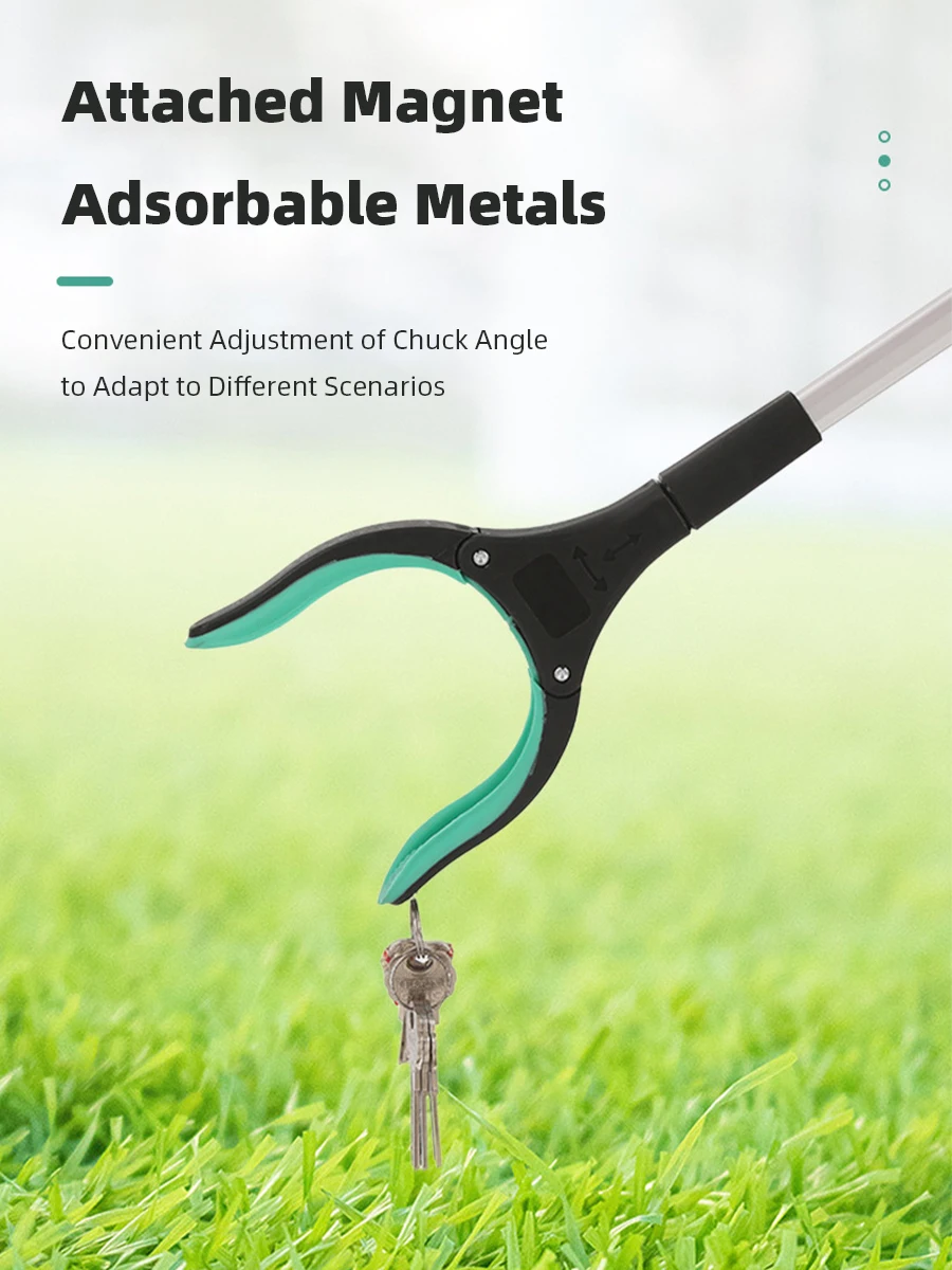 Description Picture 6 of itemSanitation Garbage Picker 91cm 109cm Tri-fold Foldable Gripper Long Handle Pickup Clip Garbage Leaf Picker Trash Picker Clip