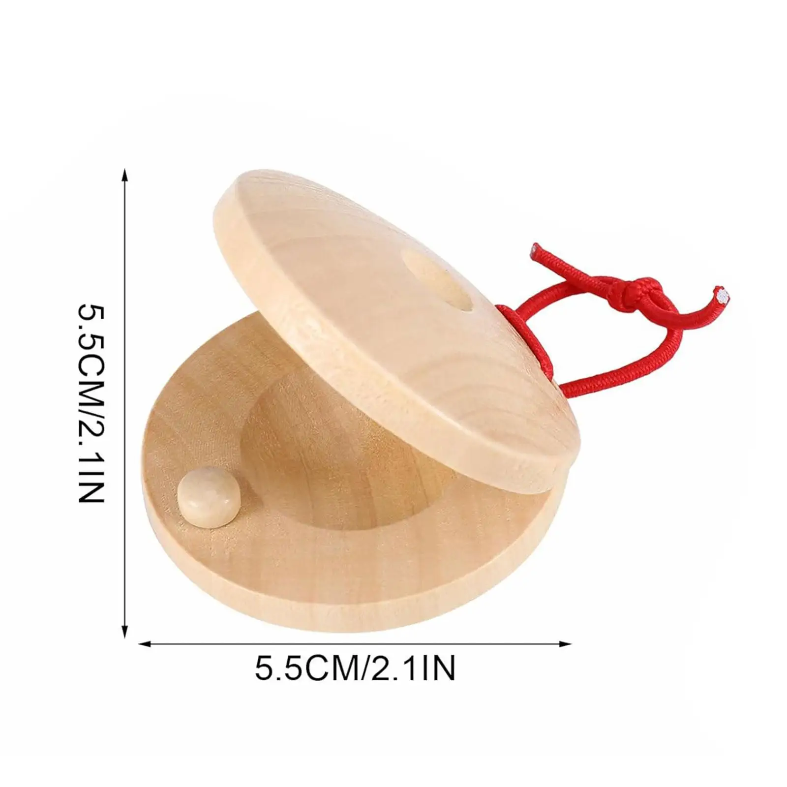 12x Hand Finger Castanets Wooden Percussion Instrument for Kids Girls Boys