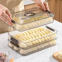 Dumpling box Storage refrigerator multi-layer cold quick freezing special food Wonton dumplings fresh-keeping sealed storage box 2