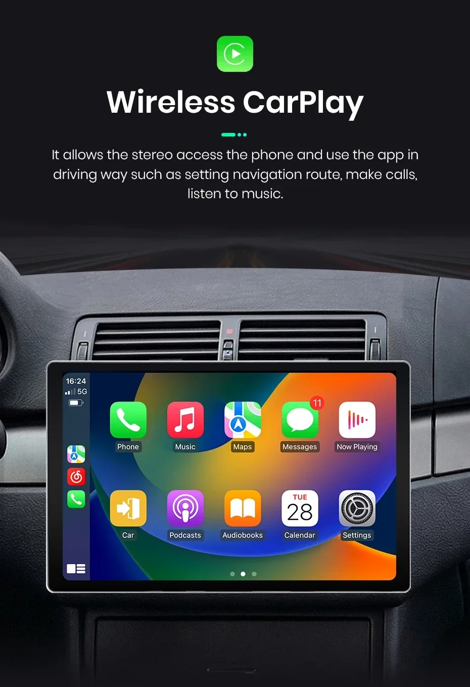 2K QLED Bildschirm Auto Radio Für BMW E46 M3 318/320/325/330/335 drahtlose CarPlay Android Auto Multimedia autoradio – Detail 15
