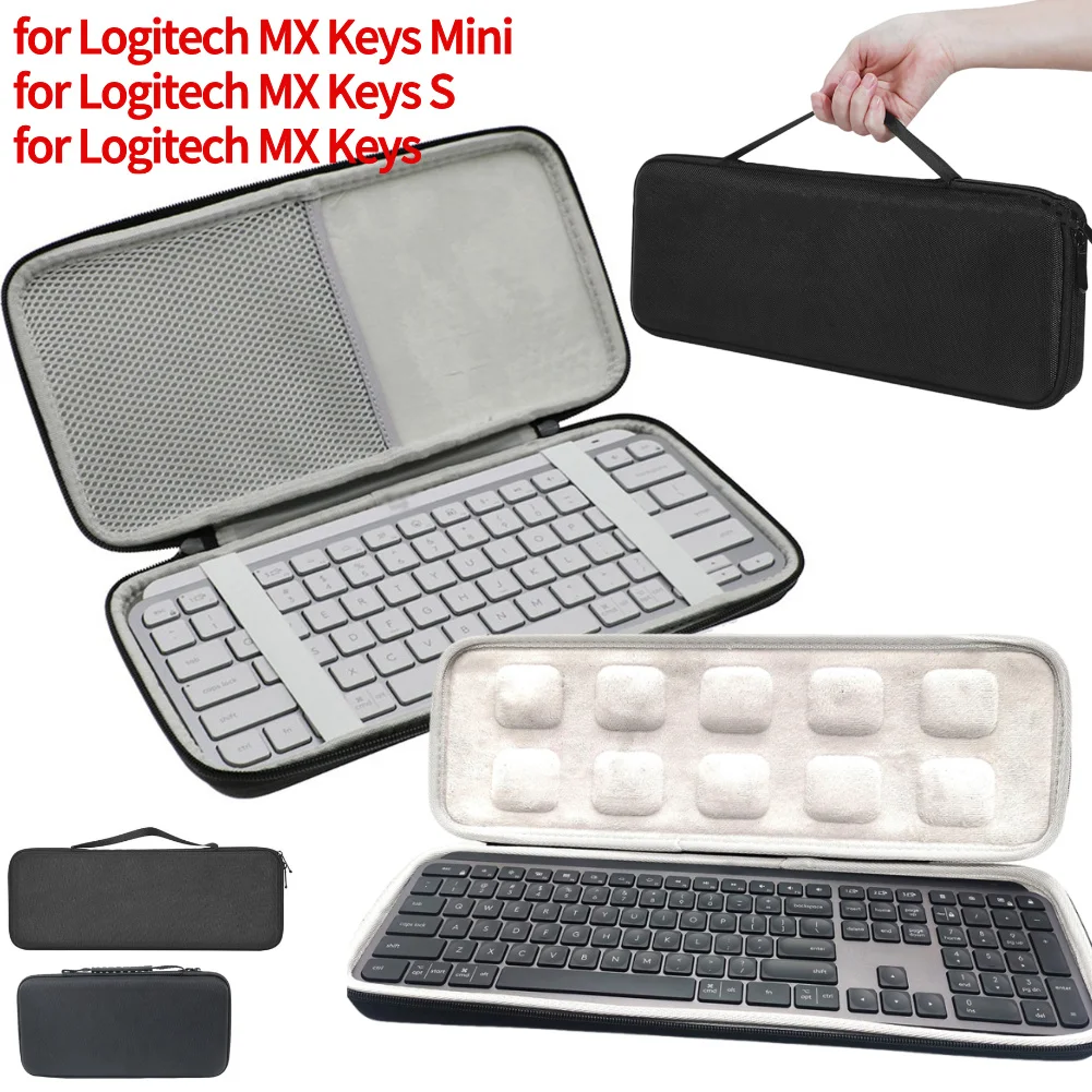 Compact Shockproof EVA Hard Shell Carrying Case for Wireless Keyboard Storage