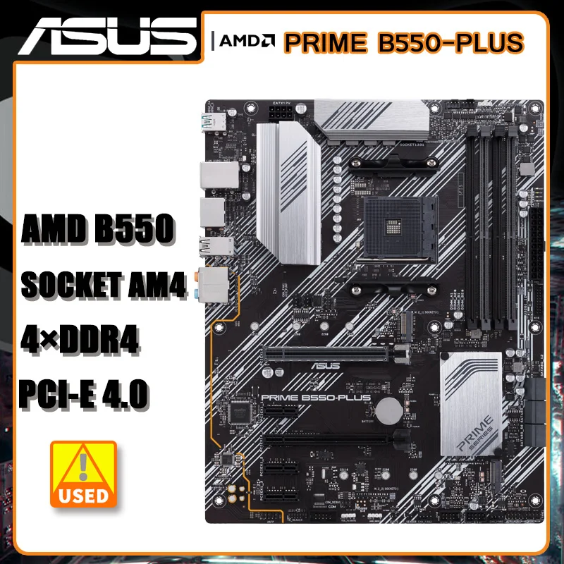 B550M Motherboard Asus PRIME B550PLUS Motherboard AM4 DDR4 128GB PCIE