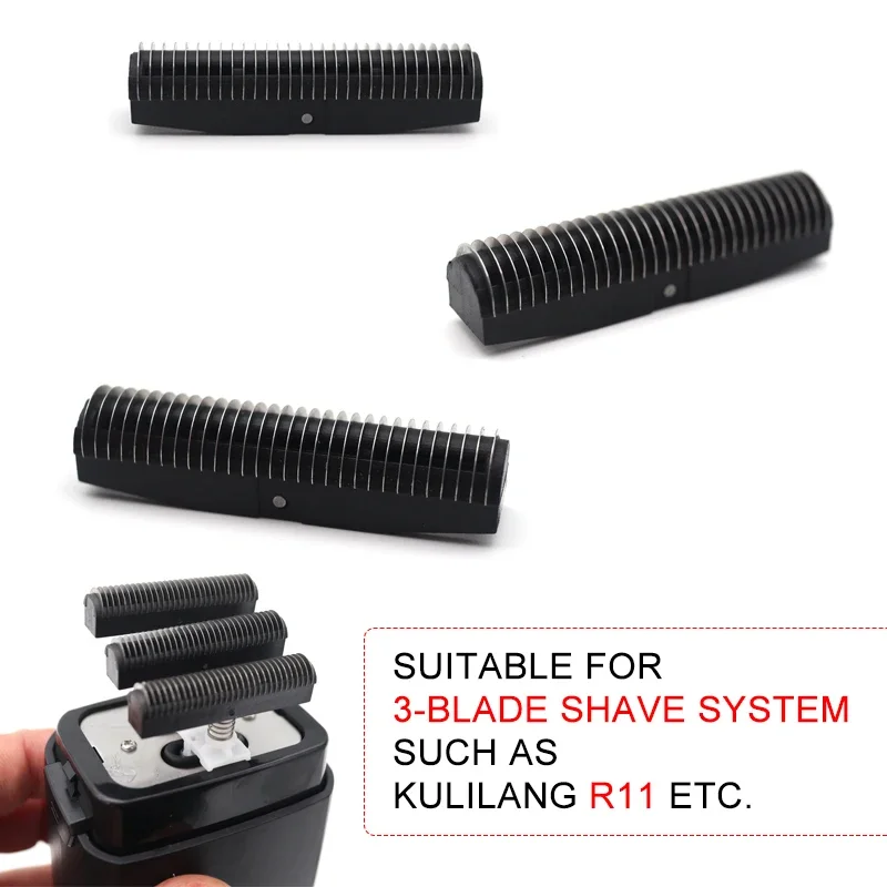 Original Replacement Blade Net Set for 3-Blade Shave System for KULILANG R11 Hatteker Men's Electric Razor Shaver Accessories 4