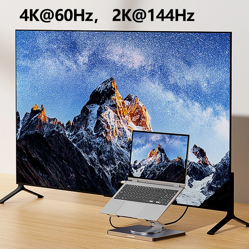 Laptop Stand for MacBook Pro Air Dell HP Surface 360&deg; Rotatable Foldable with USB Hub Card Reader RJ45 Universal Bracket Holder laptop stand