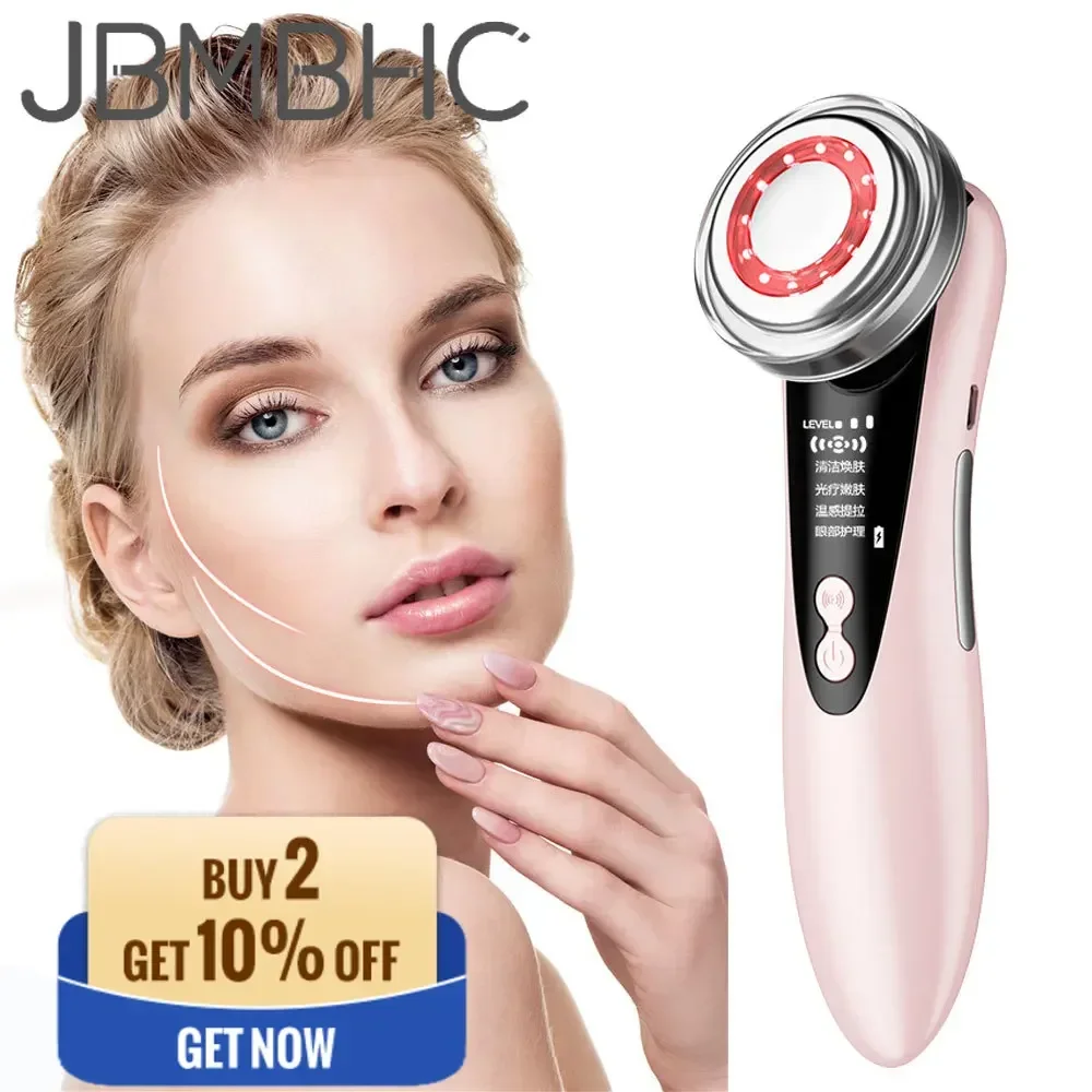 Neck Face Massager 4 In 1 Beauty Device Red&blue Light Therapy Skin Rejuvenation Skin Tightening Eye Care Facial Cleansing Face Lift Face Massager
