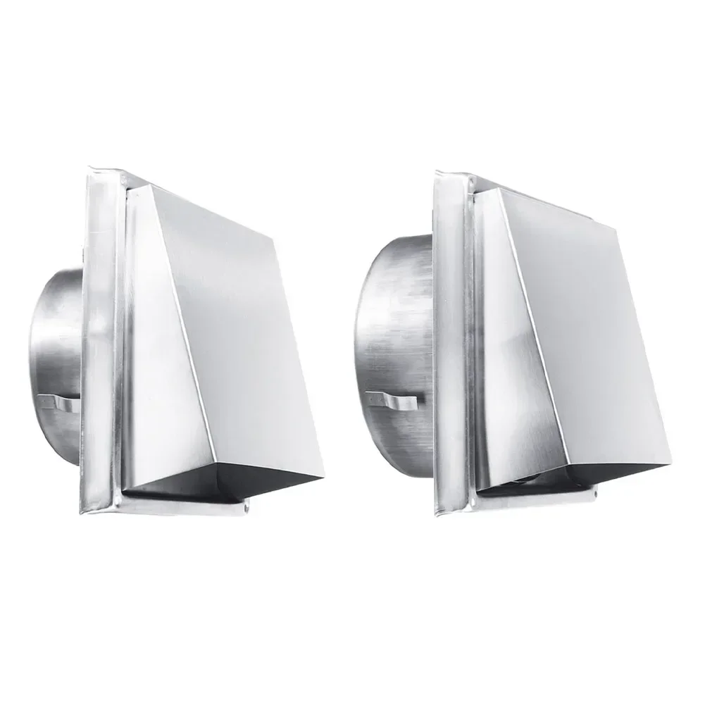 Stainless Steel Air Outlet Wall Ceiling Air Vent Waterproof Vents Cap 125 150mm Ducting Ventilation Exhaust Grille