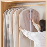 1/5/10PCS Clothes Dust Cover Transparent Thickened Washable Dust Bag Household Dust Cover Coat Suit Cover Hanging Clothes Bag 2