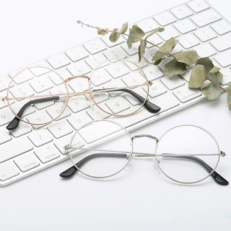 Harry Potter Harajuku Round Metal Flat Light Glasses Vintage Men's Women's Style Artistic Nearsighted Glasses Anime Framework 2