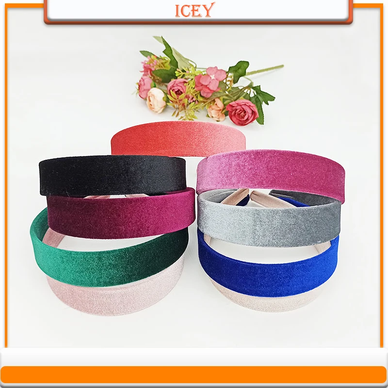 1pc plush headbands non-slip Headwear simple Scrunchie broadside Hair Accessories Set