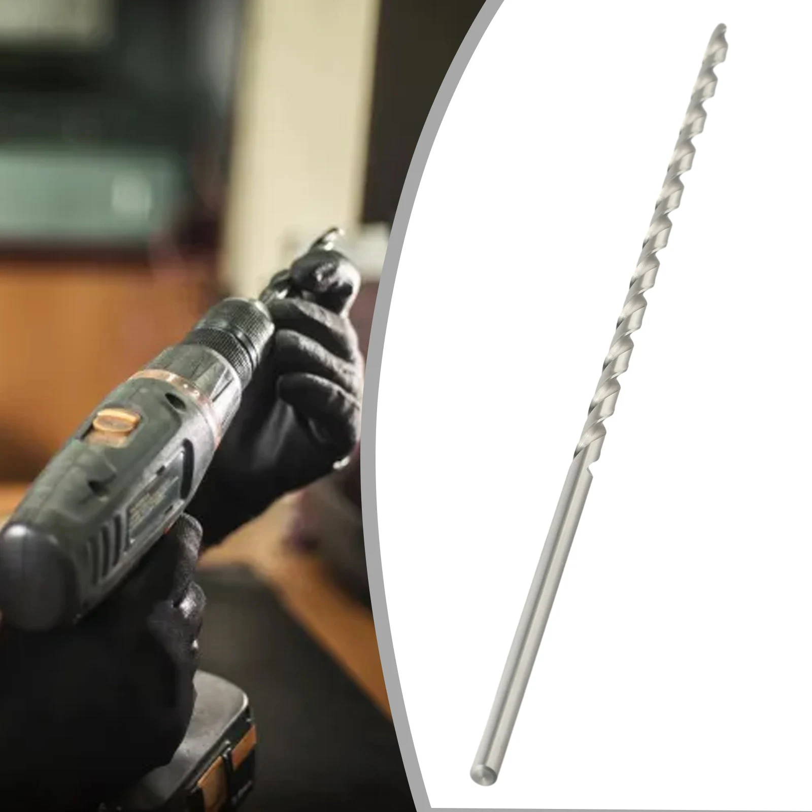 

2-6mm 160-300mm HSS Drill Bit Extension Straight Shank Drill Bit Metal Stainless Steel Drilling Metalworking Power Tool