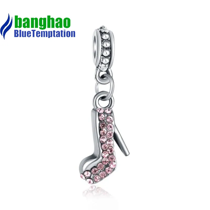 wholesale DIY Fashion Charm for making accessories for jewelry High-heeled shoes alloy pendants beads bracelets DGB170