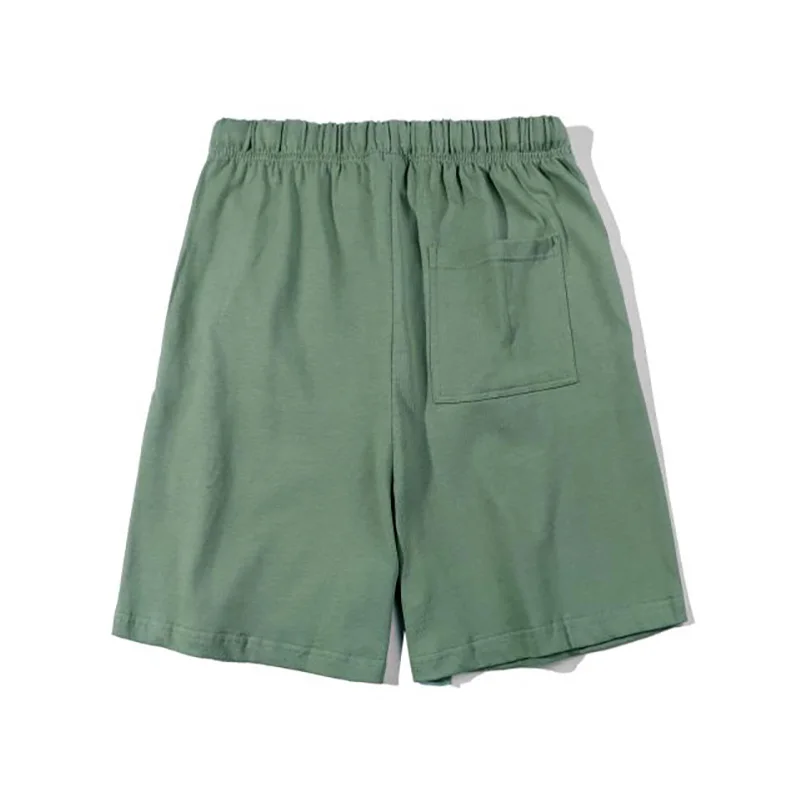 Men's Summer 100% Cotton Soft Loose Shorts Casual Jogging Sport Gym Fitness Short Pants Long Drawstring Cord Shorts with Pockets