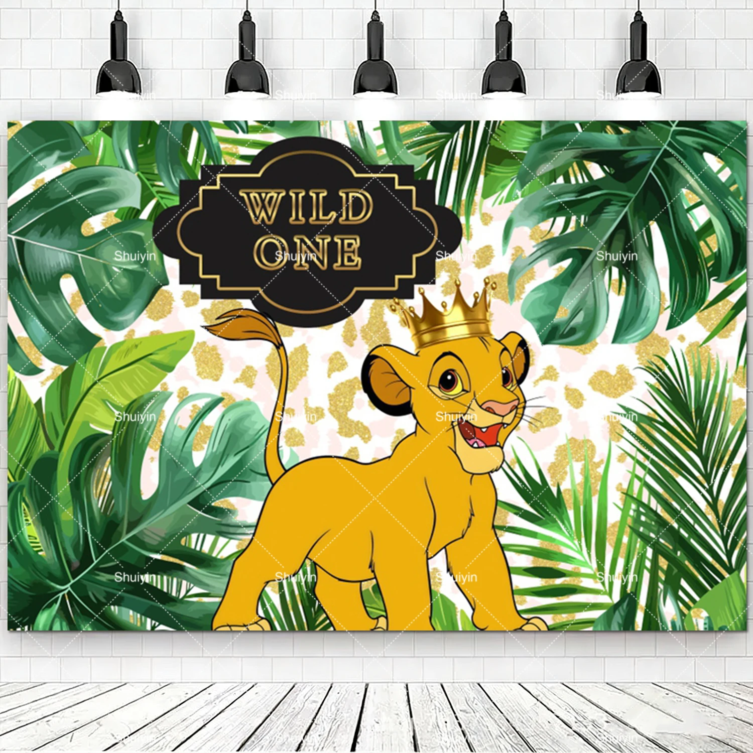 Lion King Cartoon Party Decoration Banner for Children's Birthday & Baby Baptism
