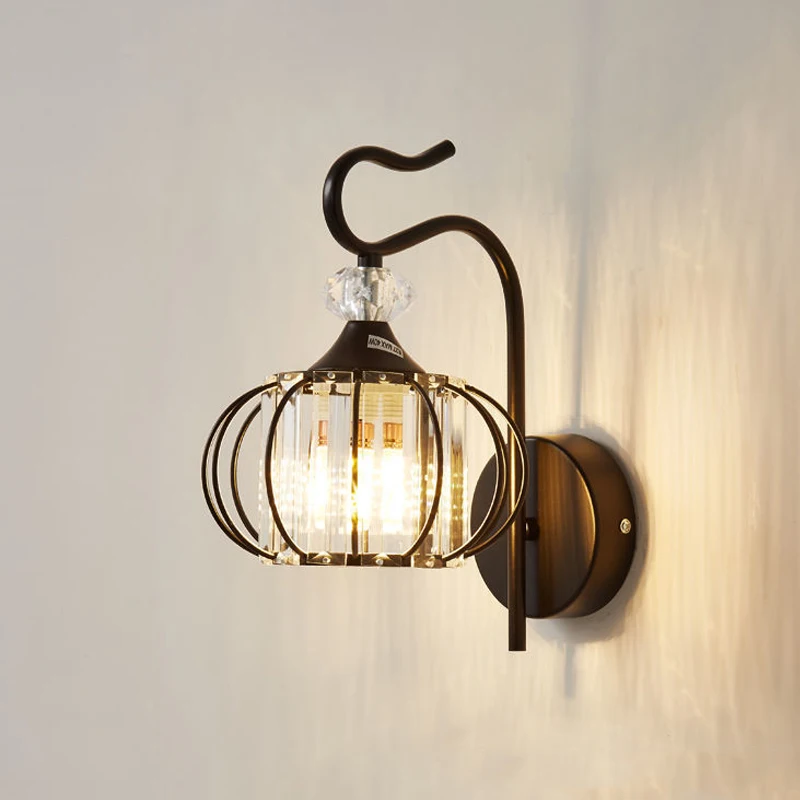 

Nordic Crystal Wall Lamp Modern LED Gold Wall Sconces Light Fixtures for Home Decor Living Room Bedroom Indoor Lighting Fixtures