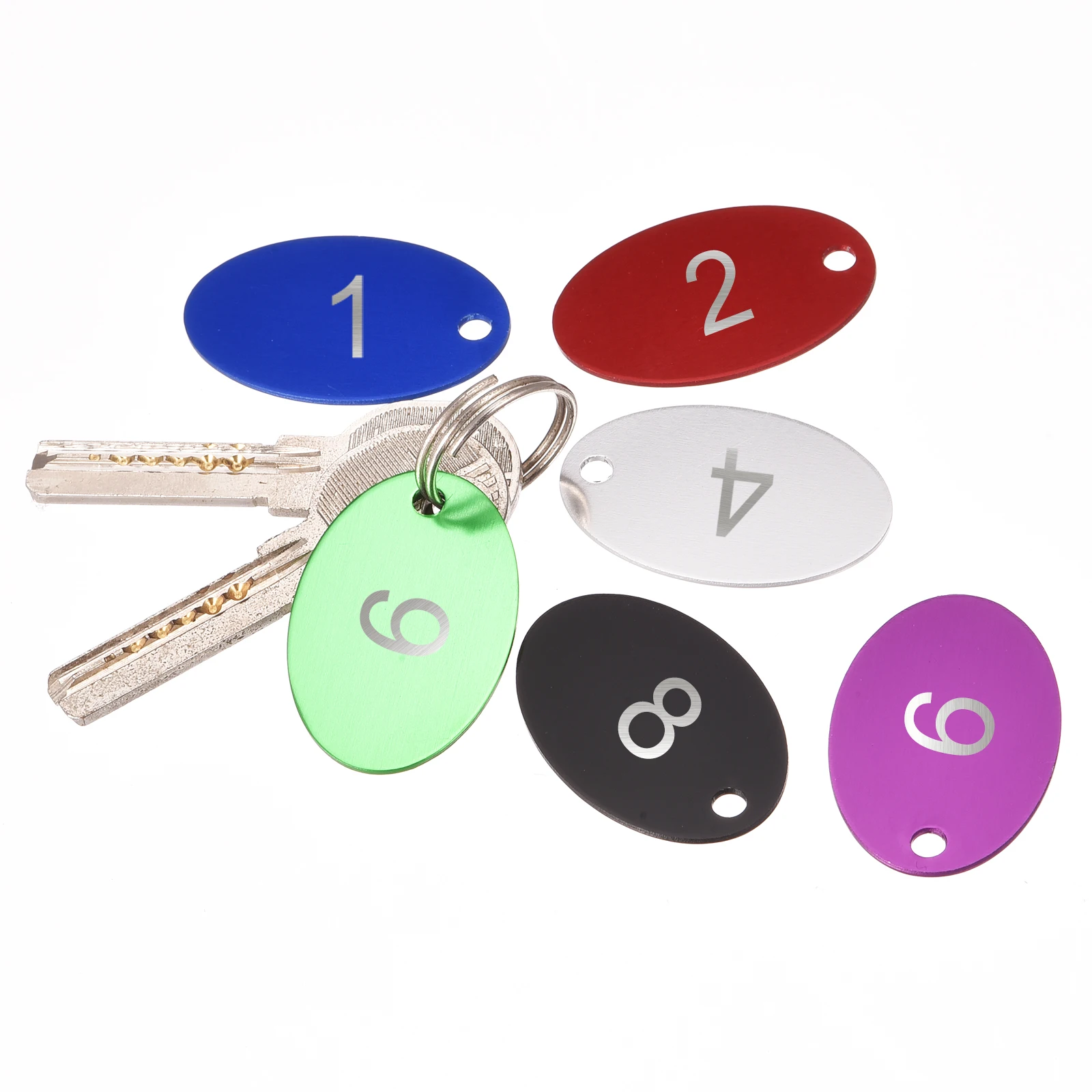 uxcell 25pcs Metal Oval Stamping Blank DIY Label Aluminum Tags 25x38mm Purple for Craft, Pendant Decoration