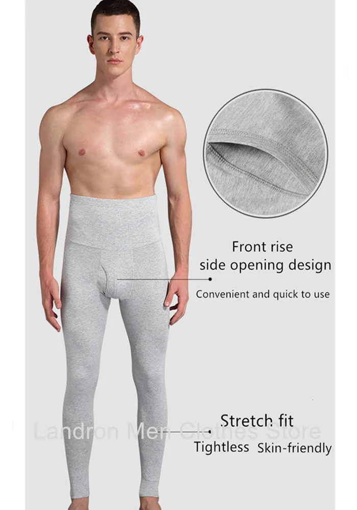 Description Picture 6 of itemExtra High Waist Plus Size 6XL 7XL 140KG Men Long Johns Leggings Boxer 5XL Skinny Render Pants Stretched Autumn Winter Underwear