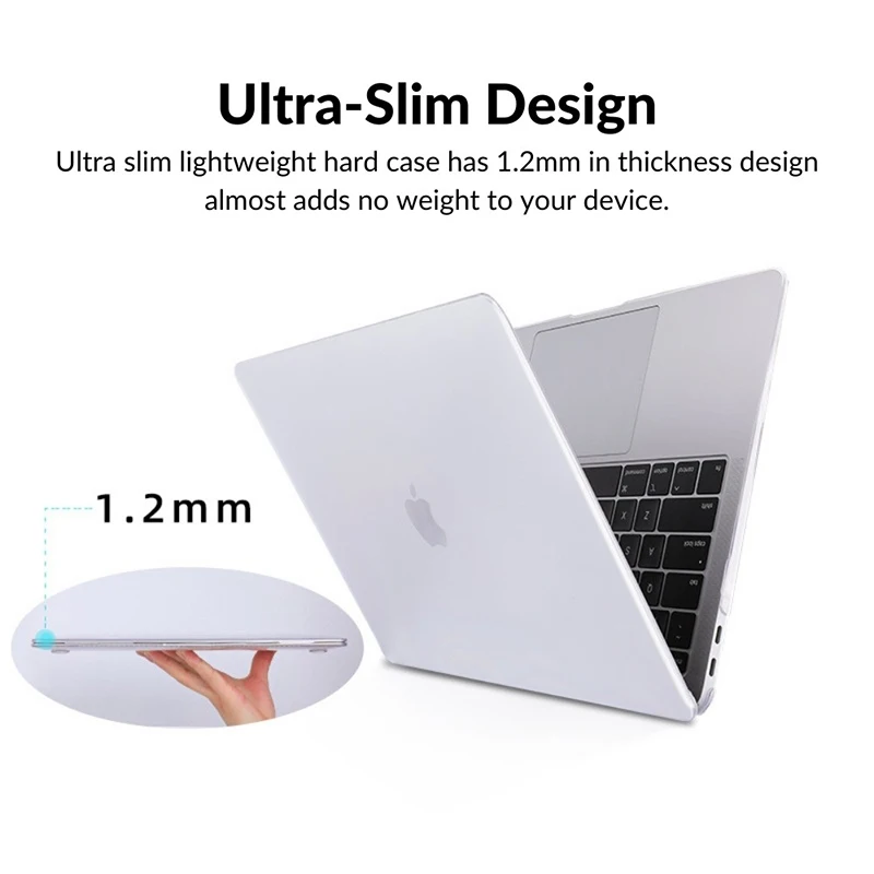 Estojo Rígido Transparente com Tampa do Teclado para Macbook 11 13 15 Chip m1 Air 13 m2 13.6 Pro 13.3 14 16 Touch Bar A2338 A2485 e A2681 - Imagem 3