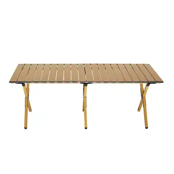 Portable Roll-Top Camping Table, 47.3" x 23.2" x 17.7" 1