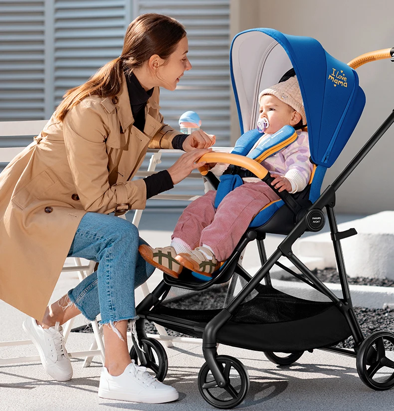 PHILIPS AVENT light Stroller Can sit or lie down High landscape baby stroller One click folding Can be carried with one hand