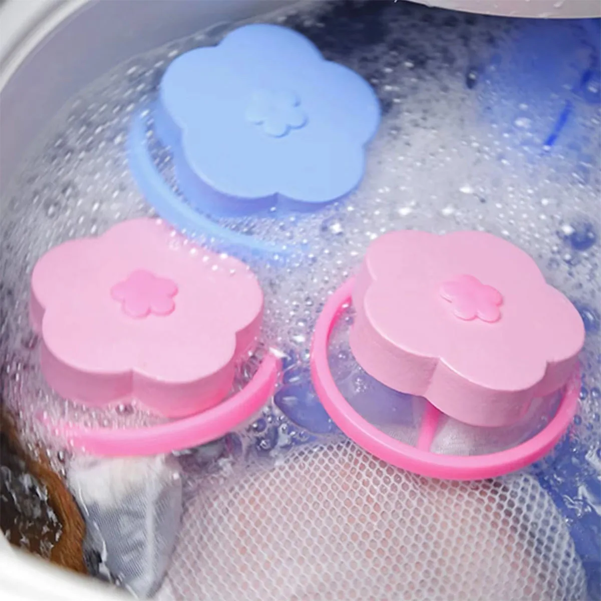 1pc- Premium Mesh Laundry Bags-Efficient Hair & Lint Filter, Pet Hair Remover, Durable Reusable Wash Bags -random color
