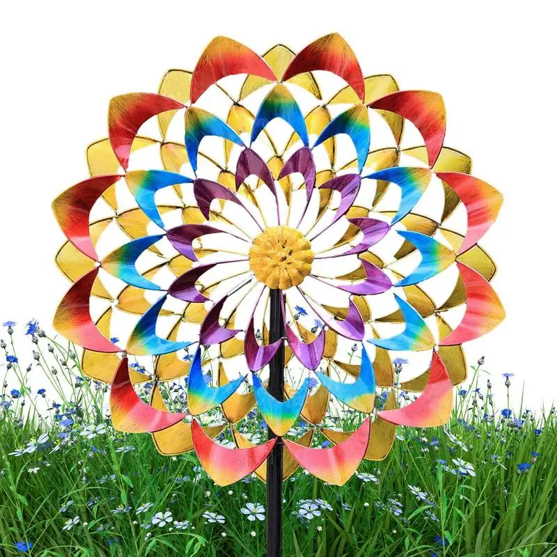 

Wind Sculpture Spinner Metal Wind Sculpture Metal Wind Sculpture Garden Decor Kinetic Wind Spinner For Outside Garden Patio Yard
