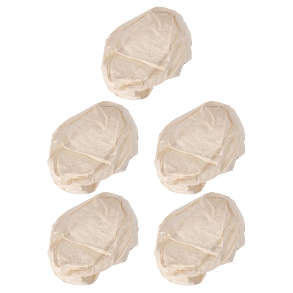 

5 Pcs Bread Proofing Basket Set Nonstick Cloth Kitchen Utensil Pastry Dough Liner Baskets Fabric Covers