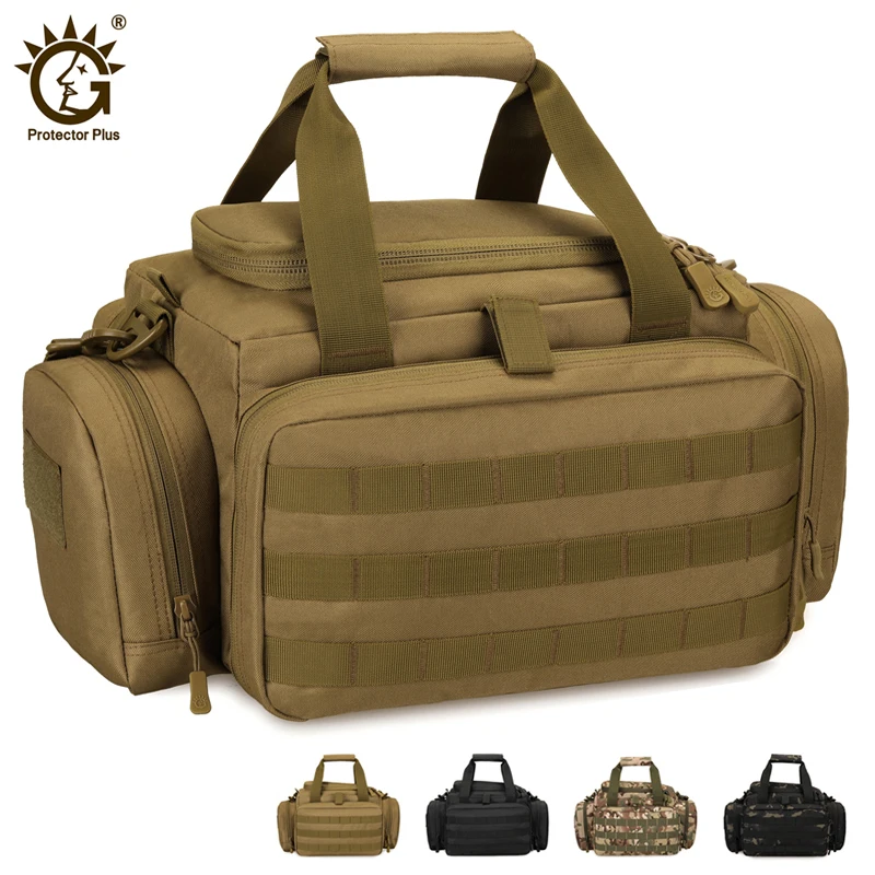 Bolsa Táctica de Rango de Equipo Impermeable 600D, Estuche de Pistola de Tiro, Accesorios de Caza de Color Caqui, Bolsa de Herramientas