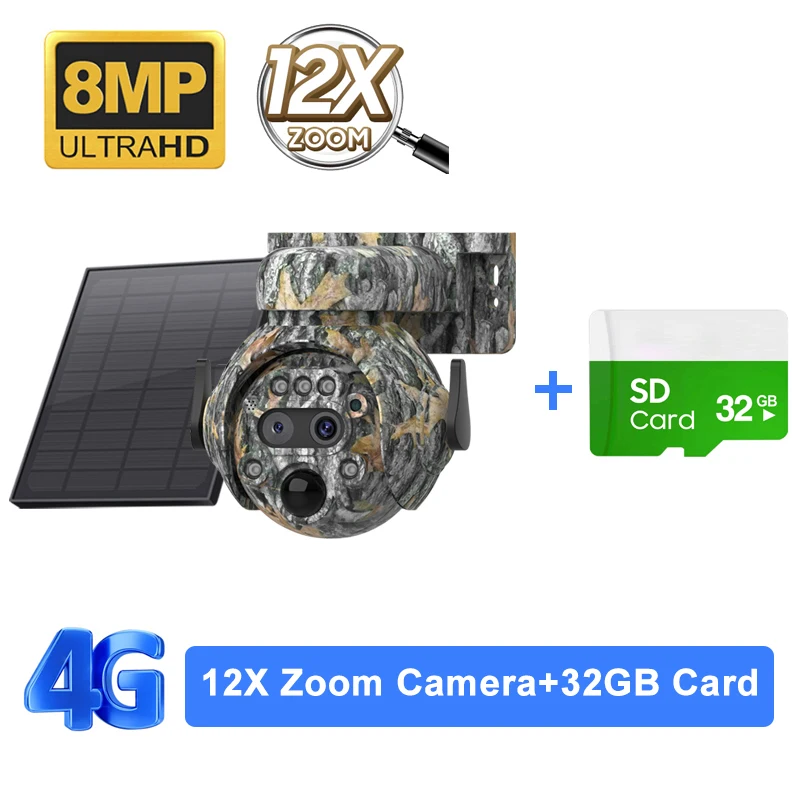 8MP 12X 4G 32GB Card