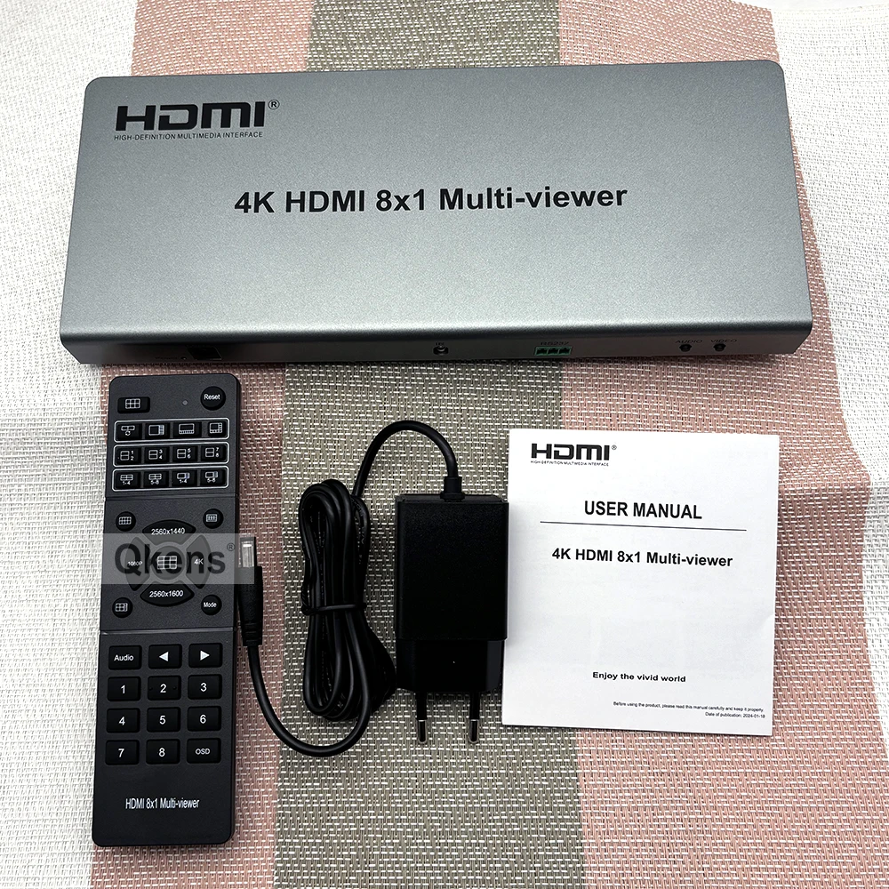 4K 8x1 HDMI 멀티뷰어 심리스 스위치 2x1 4x1 6x1 HDMI 멀티뷰어 13가지 모드 8채널 비디오 멀티플렉서 멀티 스크린 분배기