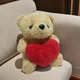 Rose Bear Plush Toy Cute Stuffed Animal Doll Romantic Gift for Girlfriend Valentines Day Birthday Anniversary