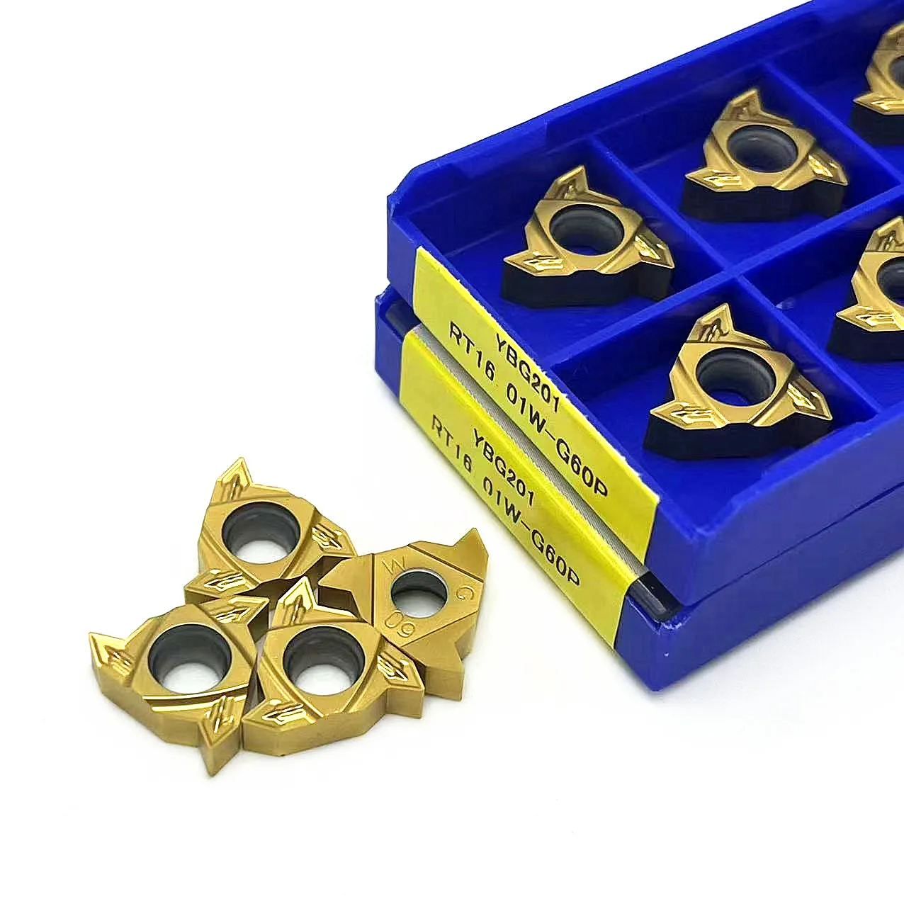 

10PCS Tool insert RT16.01W G60P YBG201 RT22.01W N60P YBG201 Carbide insert thread cutting tool CNC lathe 16ER 22ER turning tool