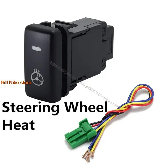 For Toyota PRADO 2003-2009 Front Fog Light LED DRL Heating Up Tail Gate Radar Parking Sensor Switch Button with Wire Beige