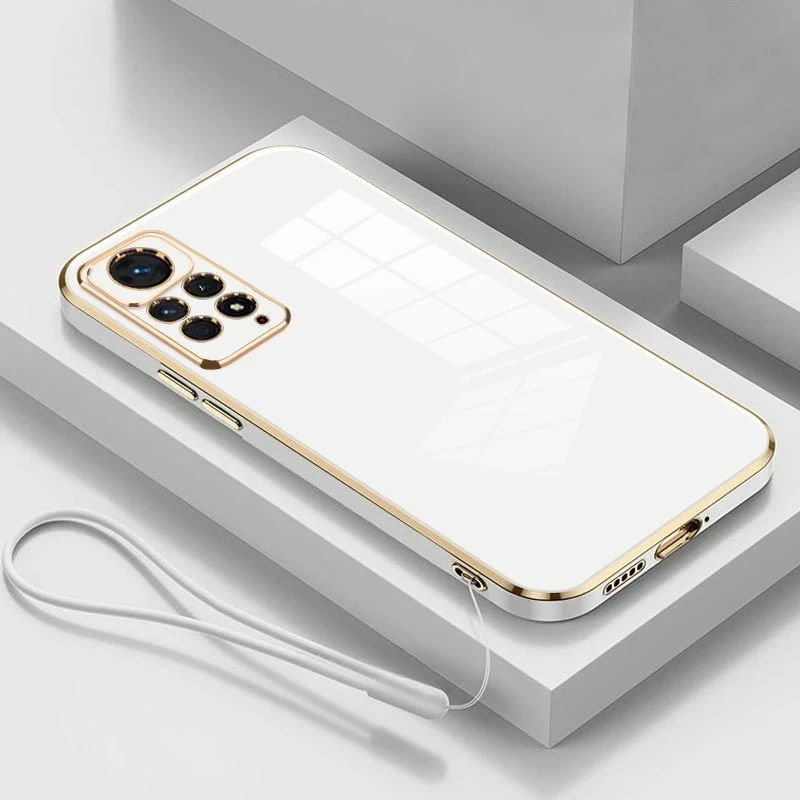 Luxury Plating Lanyard Silicone Soft Phone Case