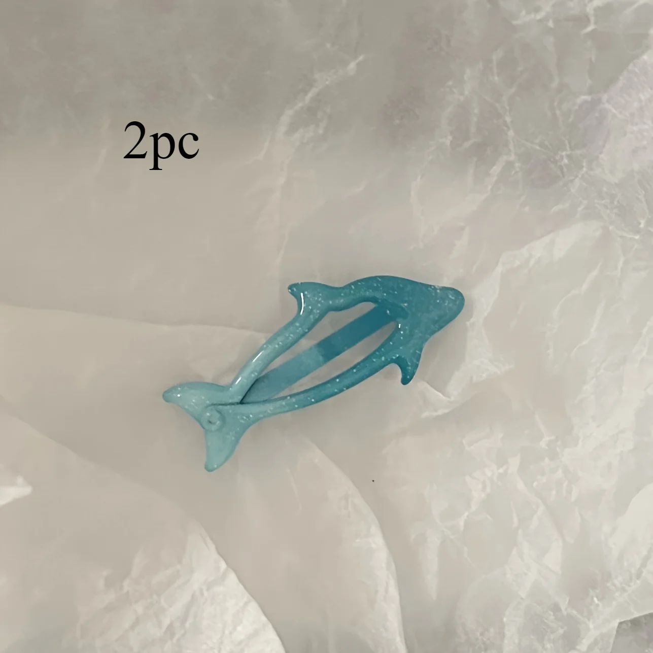 Glittering Dolphin Bunny Hair Clips Resin Soft Animal Shape Blue All Seasons Daily-Casual Wear for Teens Ladies Holiday School