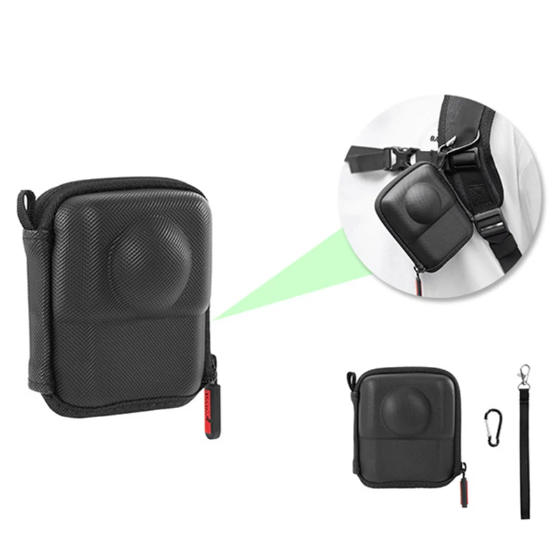 Portable Mini Storage Bag for DJI OSMO 360 Panoramic PU Leather Camera Protector Case Shockproof Anti-Scratch Camera Accessories