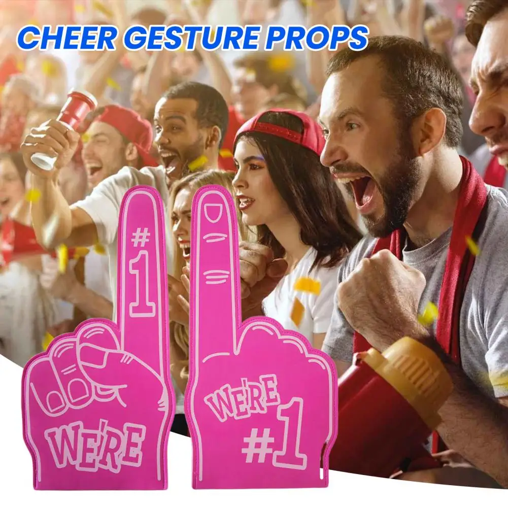 Palm Victory Gesture Foam Hand Cheering Sponge Hand Cheering Props We're Number 1 Foam Finger Sports Events Cheerleading