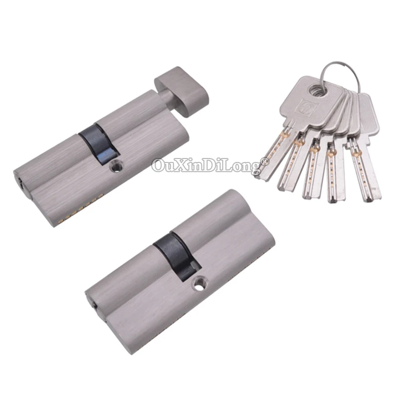 1PCS Solid Brass European Mortise Door Lock Cylinder Small Gourd Size 70/80mm Door Lock Core Gall Repair Parts