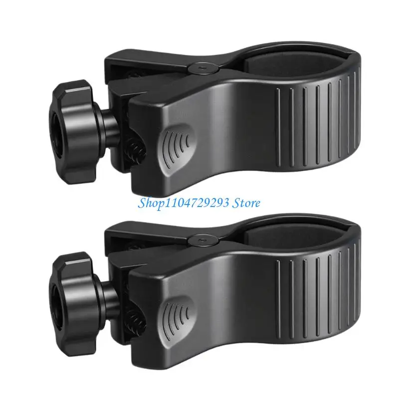 Y2GD 2Pcs 마이크 지원 클립 32-68mm 조정 가능한 삼각대에 쉬운 설치 자동차 데스크탑 스탠드 볼 마운트