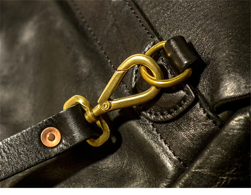 Retro fashion  luxury designer natural real leather men black hot sale messenger bag outdoor daily work ipad shoulder bag male